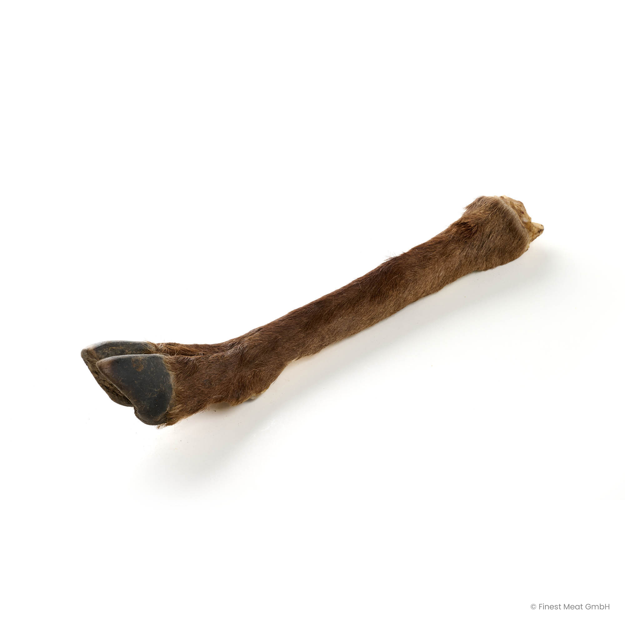 Hirsch-Unterbein mit Fell für Hunde – Extra harter Kauartikel